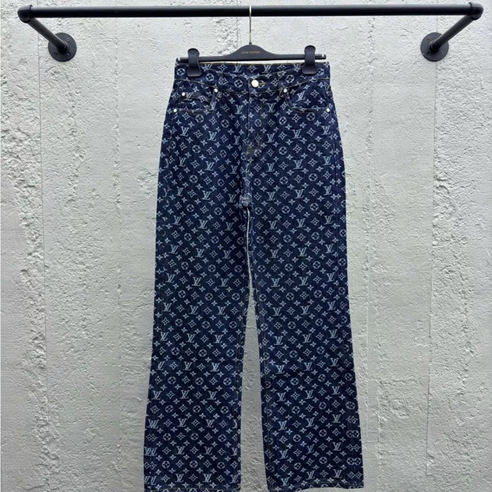 Louis Vuitton Navy Monogram Trousers